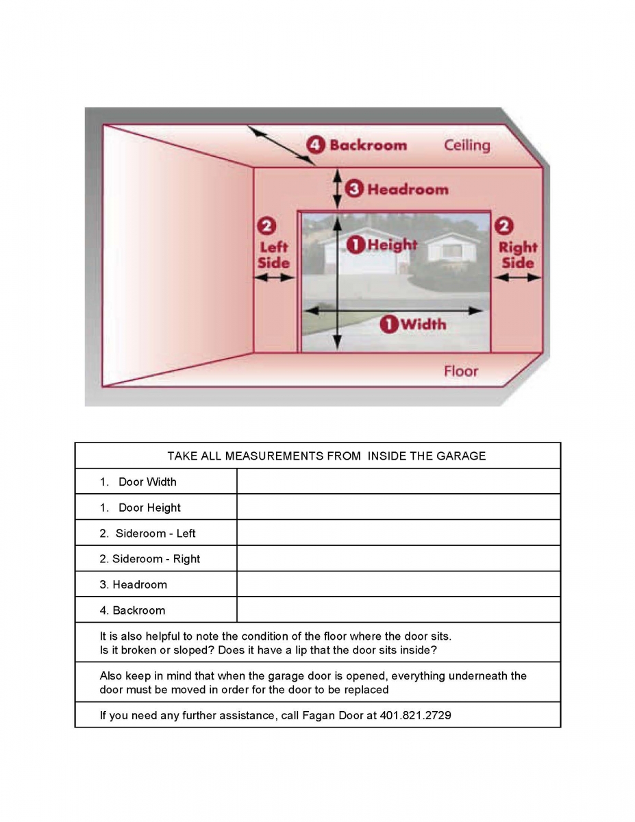 How to measure garage doors.