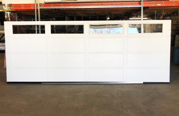 white door with one row of windows